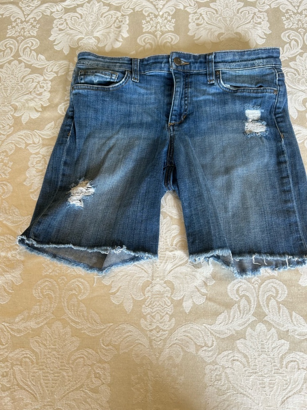 Joe's Jeans Distressed Blue Denim Jean Shorts